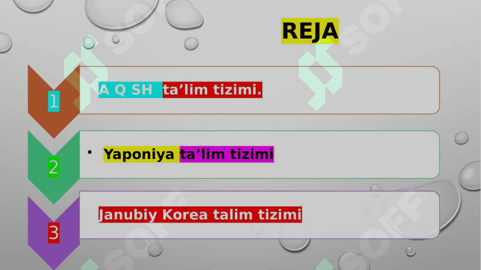 Rivojlangan davlatlarda ta`lim tizimi (TAQDIMOT) 2