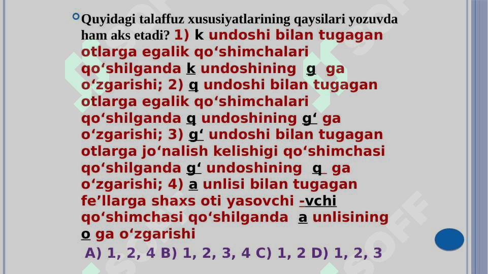 Imlo qoidalarini takrorlash 7