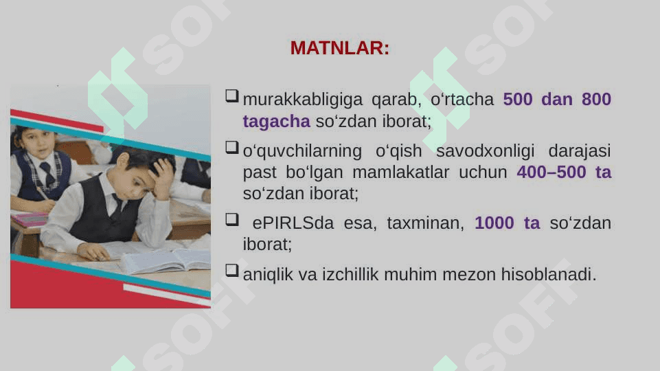 PIRLS xalqaro tadqiqotining mazmun-mohiyati, topshiriq namunalari hamda ularni bajarish yuzasidan tavsiyalar 5