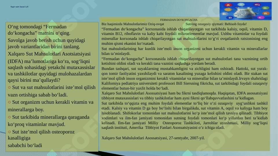 Pisa topshiriqlari ustida ishlashPisa topshiriqlari ustida ishlash 5