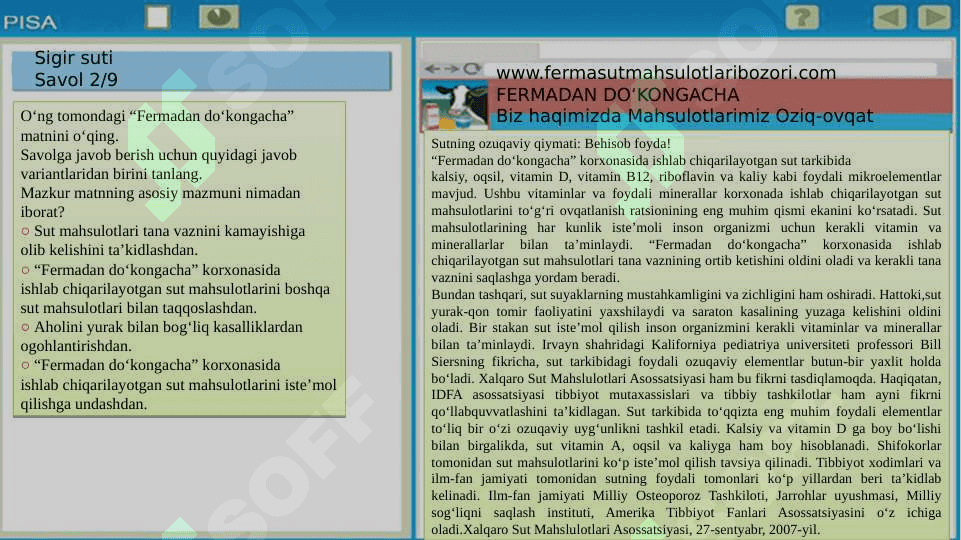 Pisa topshiriqlari ustida ishlashPisa topshiriqlari ustida ishlash 8