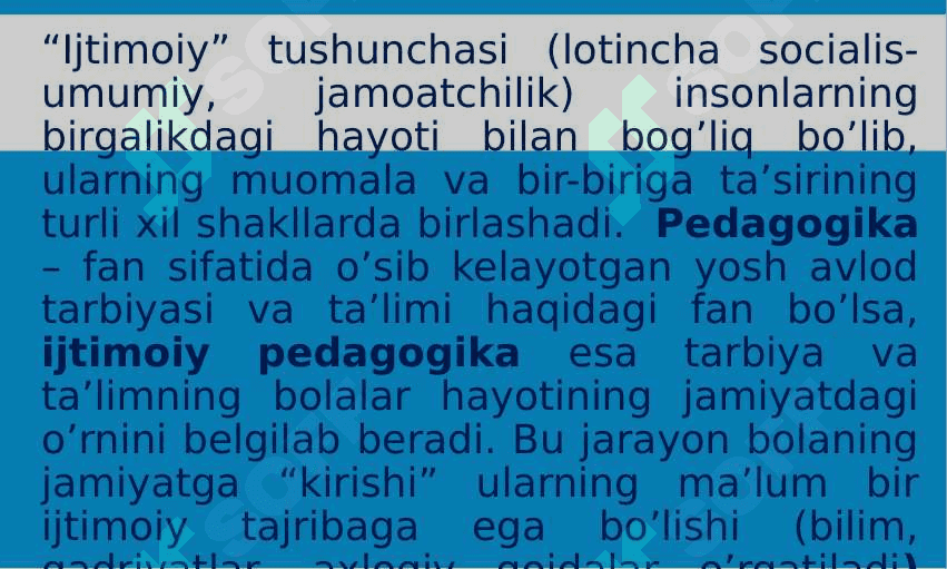 IJTIMOIY PEDAGOGIKA VA PEDAGOGIK SOTSIOLOGIYAGA EHTIYOJ VA ZAMONAVIY JAMIYAT RIVOJINING ZARURIY SHARTLARI  (taqdimot) 7