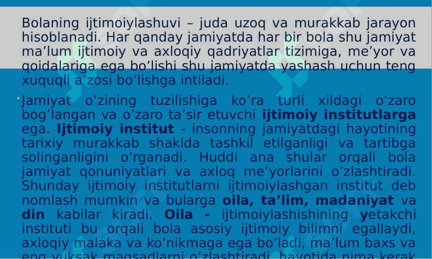 IJTIMOIY PEDAGOGIKA VA PEDAGOGIK SOTSIOLOGIYAGA EHTIYOJ VA ZAMONAVIY JAMIYAT RIVOJINING ZARURIY SHARTLARI  (taqdimot) 8