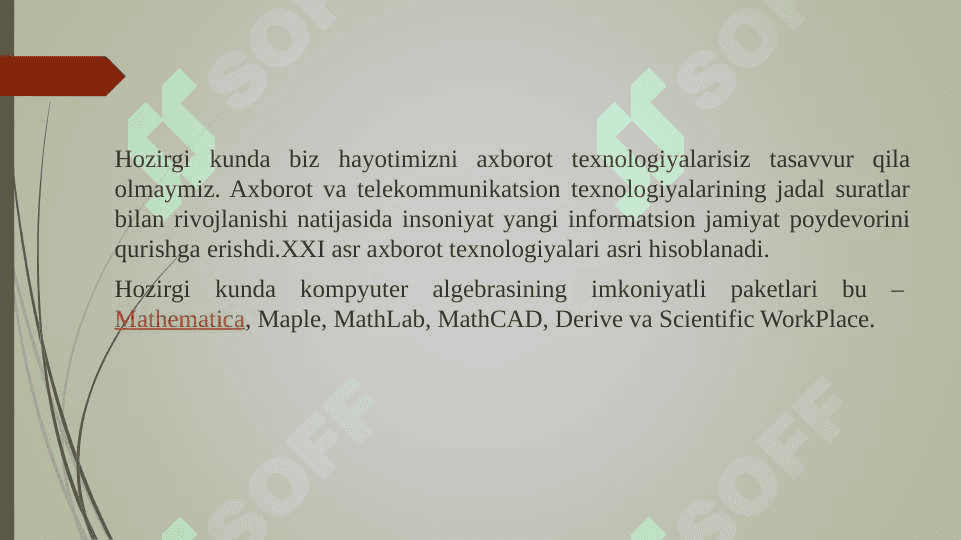 MathCad dasturida modellashtirish 2