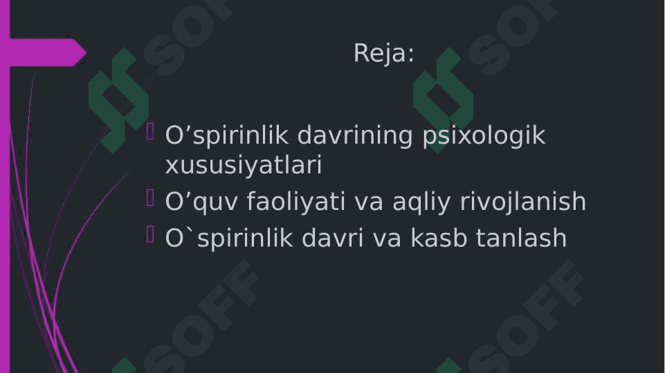O‘spirinlik davrida oquv faoliyati. O‘spirinlarda kasb tanlash muammolari va yechimlar 2