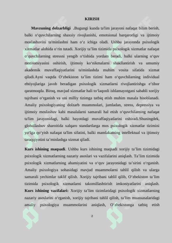 XORIJIY TA’LIM TIZIMIDA PSIXOLOGIK XIZMATLARNING NAZARIY ASOSLARI 2