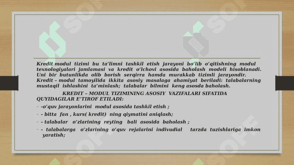 Kredit-modul tizimi haqida tushuncha 2