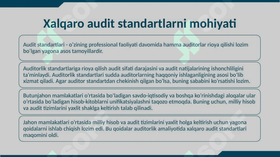 Asosiy Auditning xalqaro standartlarining qisqacha mazmuni 3