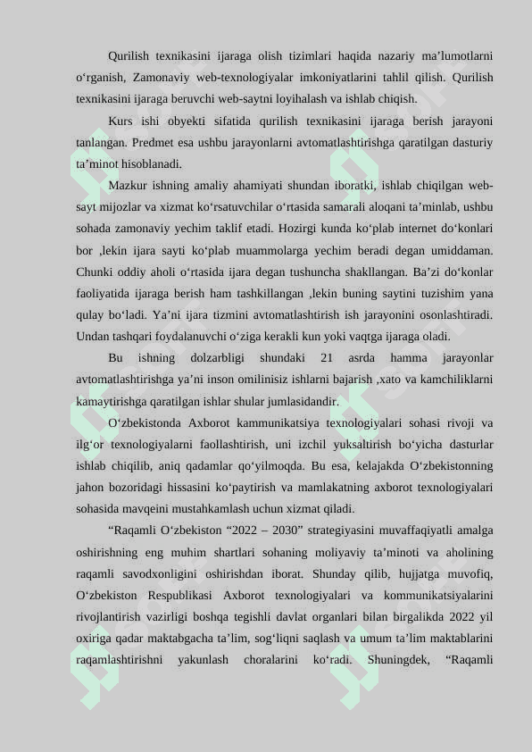 WEb dasturlash fanidan kurs ishi 5