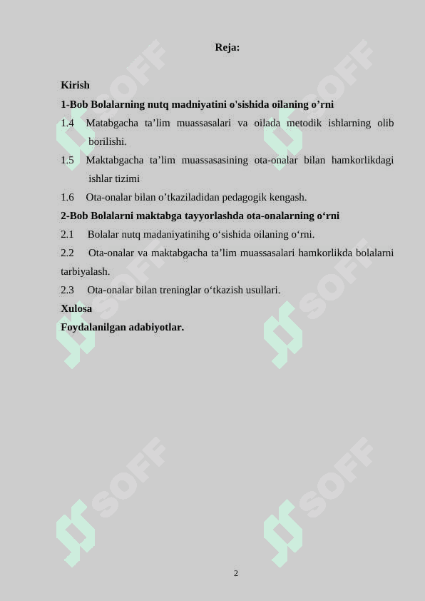 BOLALARNING NUTQ MADNIYATINI O'SISHIDA OILANING O’RNI 2