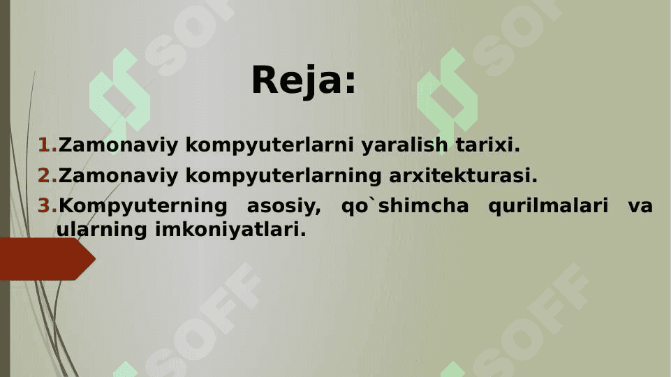 ZAMONAVIY KOMPYUTERLAR VA ULARNING ARXITEKTURASI (taqdimot) 2