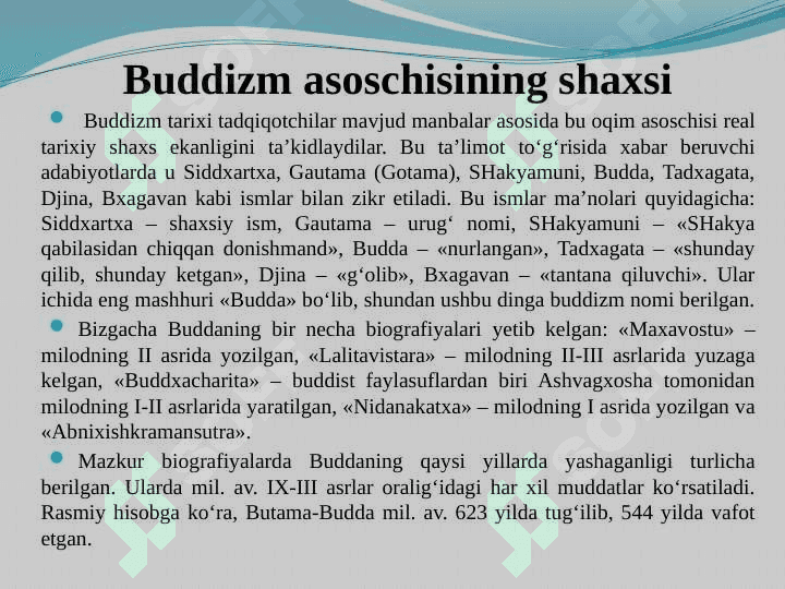 Buddizm dini (TAQDIMOT) 4