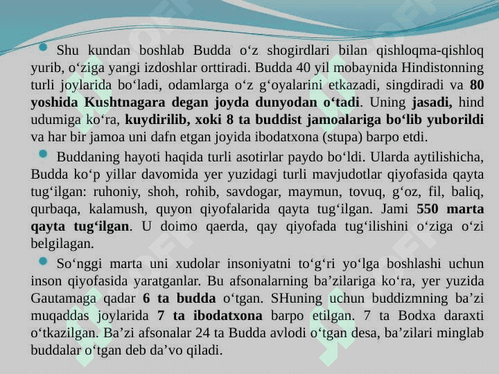 Buddizm dini (TAQDIMOT) 7