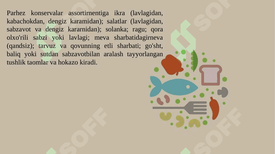 HAMMABOP KONSERVALAR ISHLAB CHIQARISH TEXNOLOGIYASI, BOLALAR UCHUN MO’LJALLANGAN OVQATLAR VA BALIQ KONSERVALARI 2