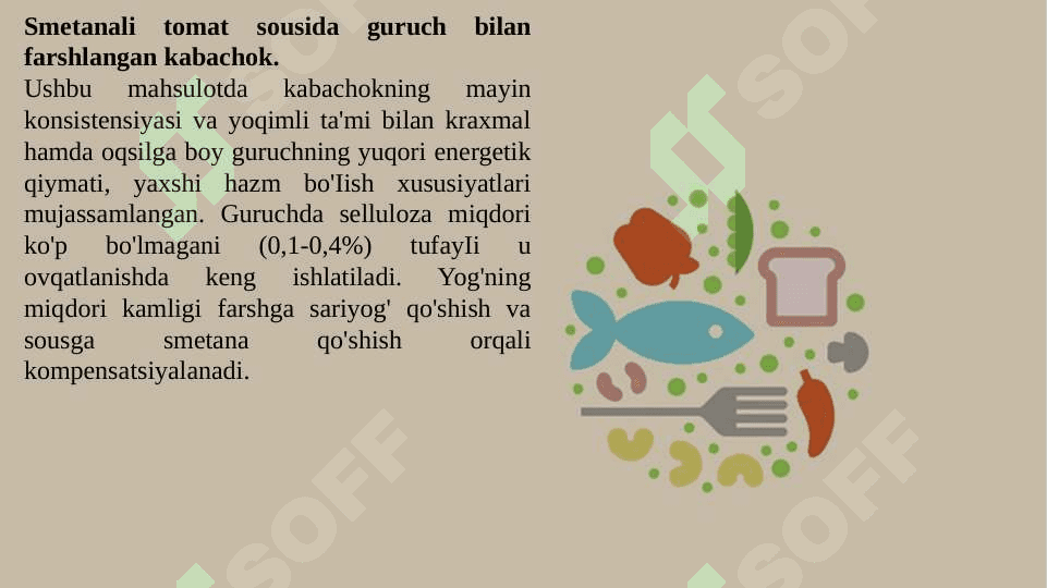 HAMMABOP KONSERVALAR ISHLAB CHIQARISH TEXNOLOGIYASI, BOLALAR UCHUN MO’LJALLANGAN OVQATLAR VA BALIQ KONSERVALARI 4