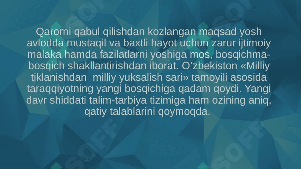 Maktabgacha va boshlang’ich ta'limda milliy tarbiya (TAQDIMOT) 5