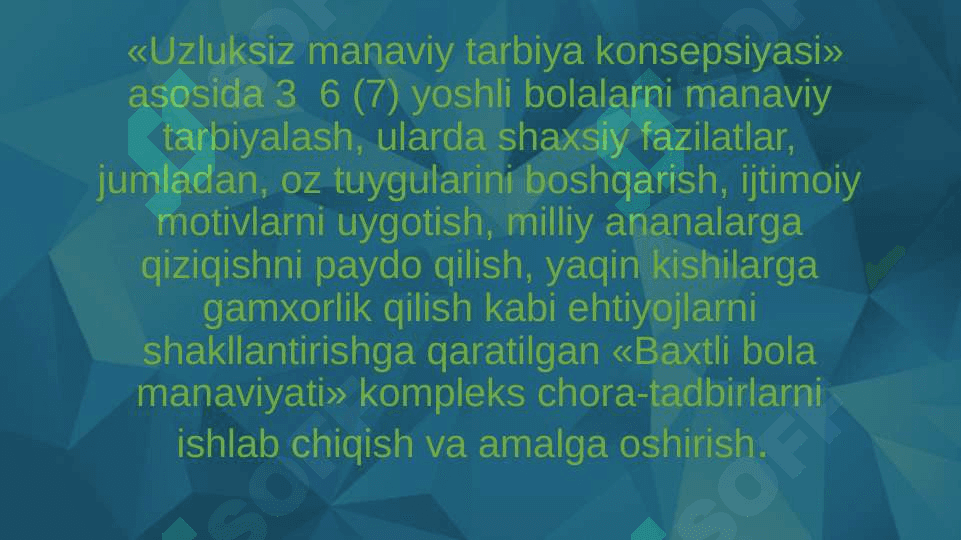 Maktabgacha va boshlang’ich ta'limda milliy tarbiya (TAQDIMOT) 8