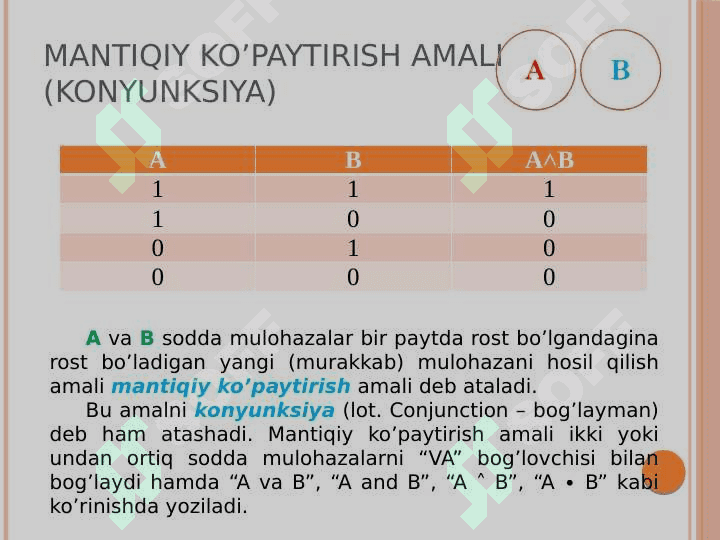 Mantiqiy amallar va mantiqiy elementlar 3