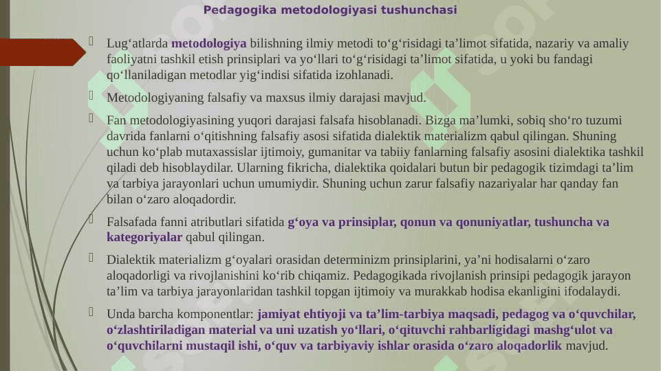 ILMIY PEDAGOGIK TADQIQOTLAR METODOLOGIYASI VA METODLARI (taqdimot) 3