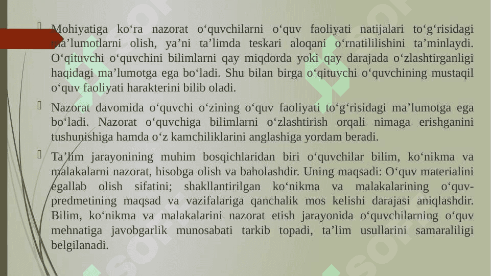 O‘QUVCHILAR BILIM, KO‘NIKMA VA MALAKLARINI TASHXIS ETISH (taqdimot) 4