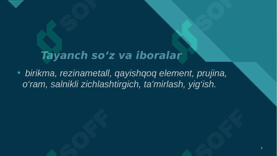 REZINAMETALLI DETALLARGA EGA YIG‘ISH BIRLIKLARINI TA’MIRLASH 4