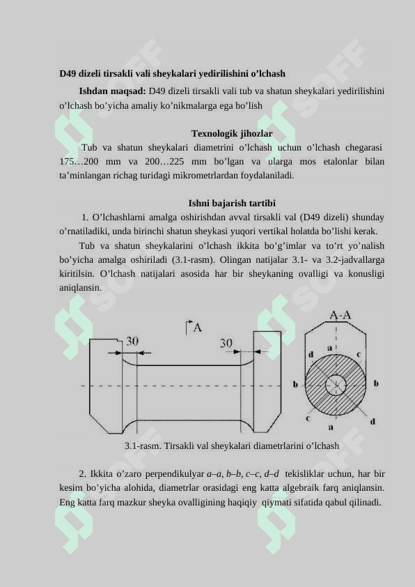 D49 DIZELI TIRSAKLI VALI SHEYKALARI YEDIRILISHINI O’LCHASH 2