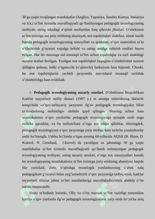 Pedagogik tizim pedagogik texnologiyaning asoslari 3