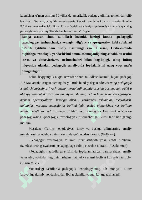 Pedagogik tizim pedagogik texnologiyaning asoslari 5