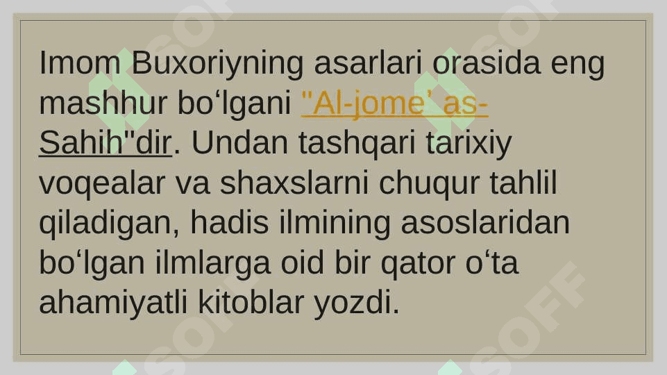 Imom al-Buxoriy 7