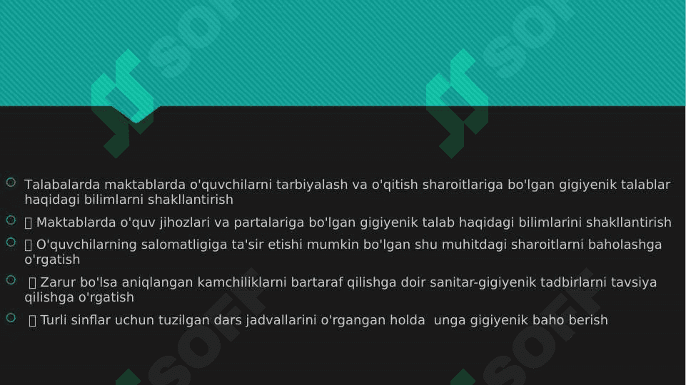 Maktabda o‘qitish va tarbiyalash sharoitlarini gigiyenik optimallashtirish asoslari 2
