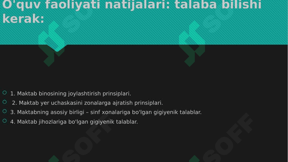 Maktabda o‘qitish va tarbiyalash sharoitlarini gigiyenik optimallashtirish asoslari 4