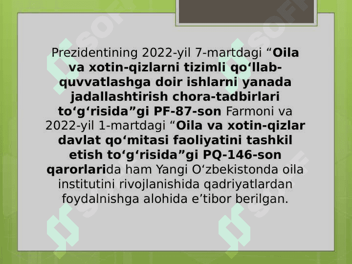 OILAVIY QADRIYATLARNING – OILA FAROVONLIGINI TAʼMINLASHDAGI OʻRNI 3