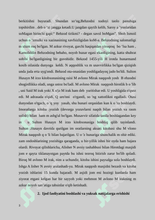 Kamoliddin Behzod va uning tasviriy san’at maktabi 3