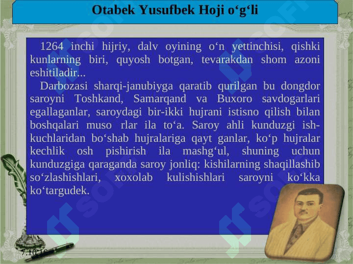 Abdulla Qodiriyning “O'tgan kunlar”, asari 2