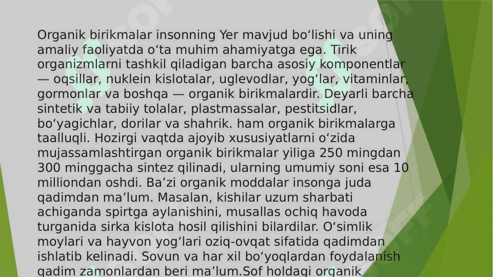 Organik kimyoning rivojlanishi  pptx 3