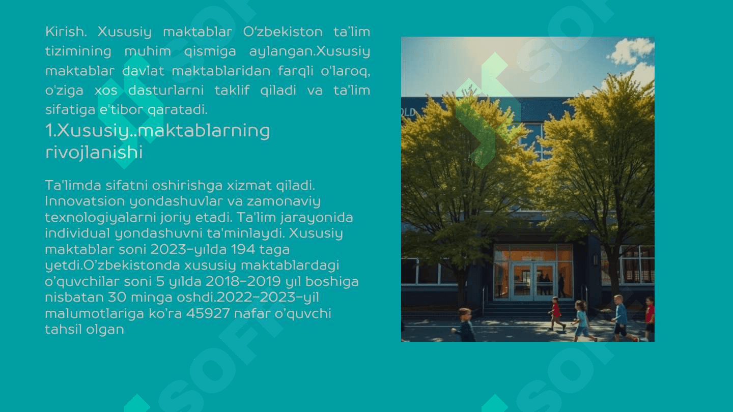 Xususiy maktablar va ularning Oʻzbekistondagi faoliy 3