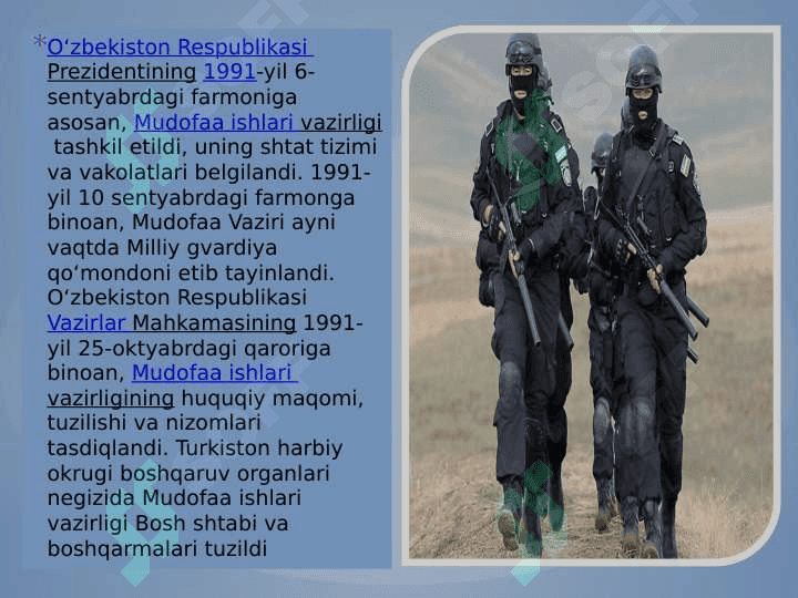 O`zbekiston Respublikasi Qurolli Kuchlari Tizimi 3