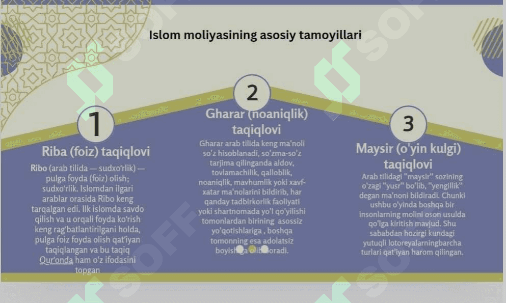 Islom Moliyasi,Adolatli moliya Islom moliyasida. 4