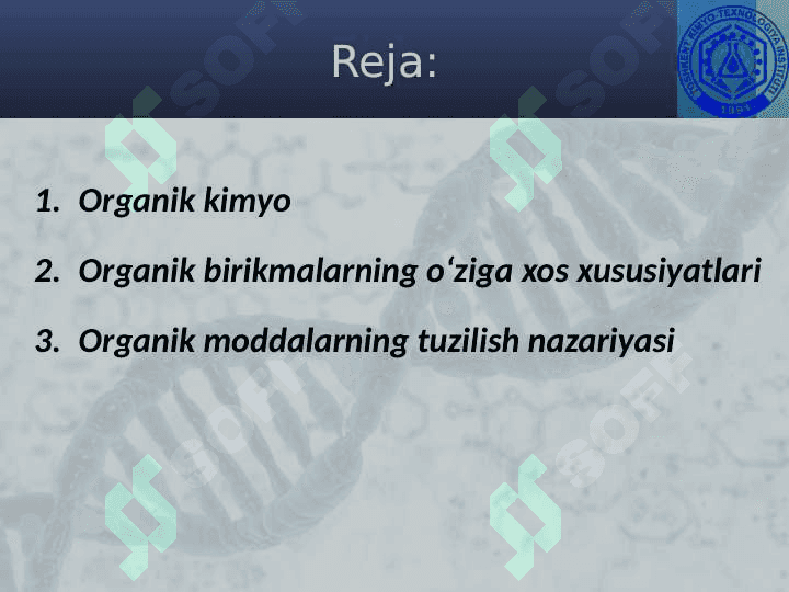 Organik kimyo tarixi. Organik birikmalarning o‘ziga xos xususiyatlari 3