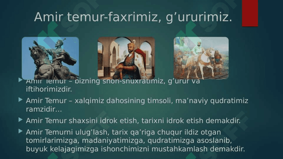 Amir temur va Temuriylar davridagi iqtisodiy g’oyalarNING AHAMIYATI. 4