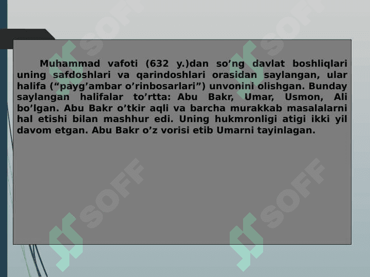 ARABLARNING O'RTA OSIYOGA BOSTIRIB KELISHI, VA UNING OQIBATLARI 2