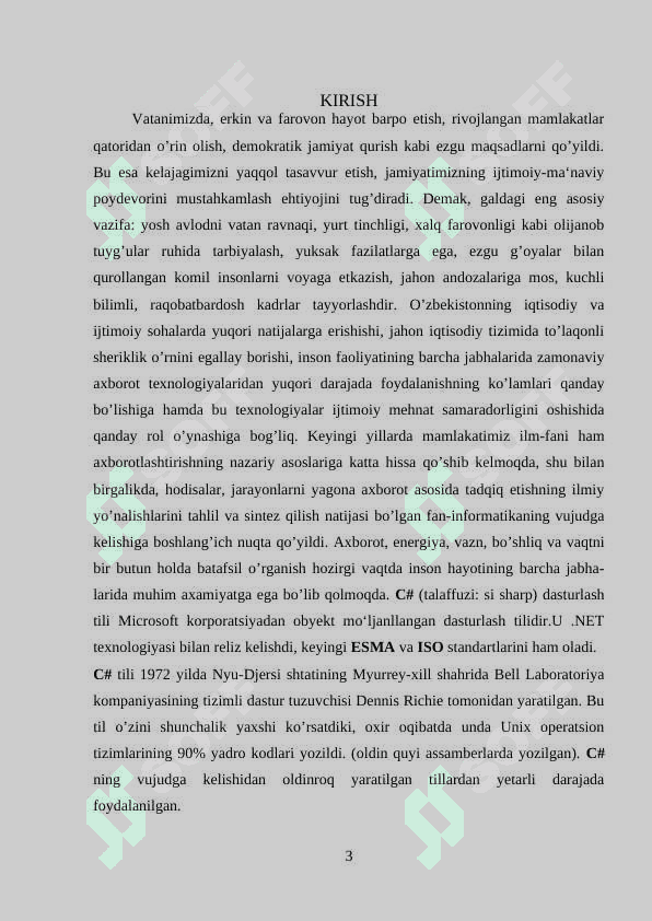 Dasturlashda FontDialog, ColorDialog, FolderBrowserDialog muloqot oynalaridan foydalanish. 3