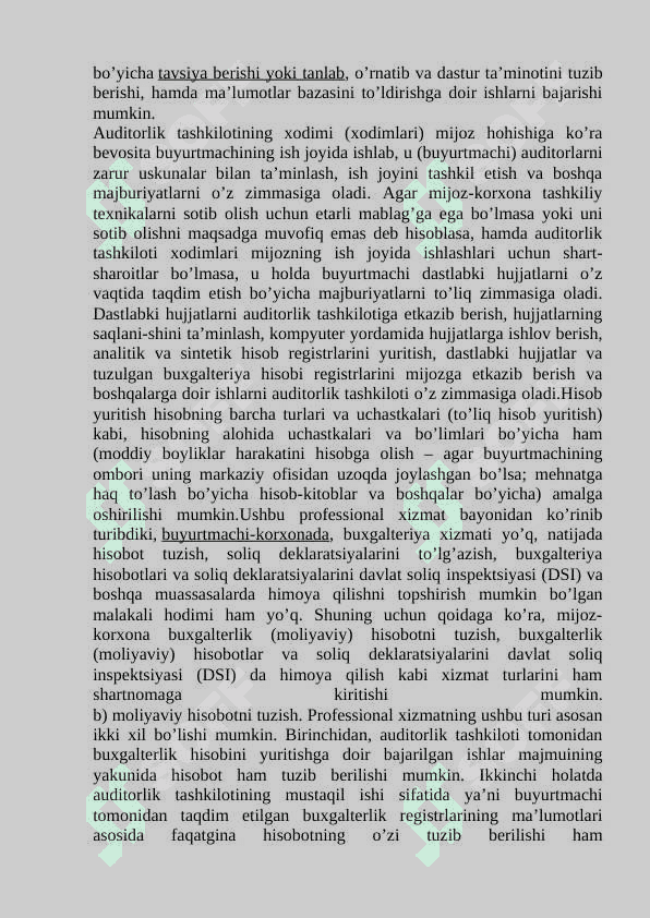 AUDITORLIK TASHKILOTLARINING PROFESSIONAL  XIZMATLARI. 5