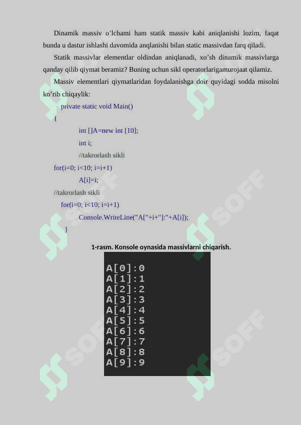 “C# dasturlash tilining Math sinfi va uning metodlari” 8
