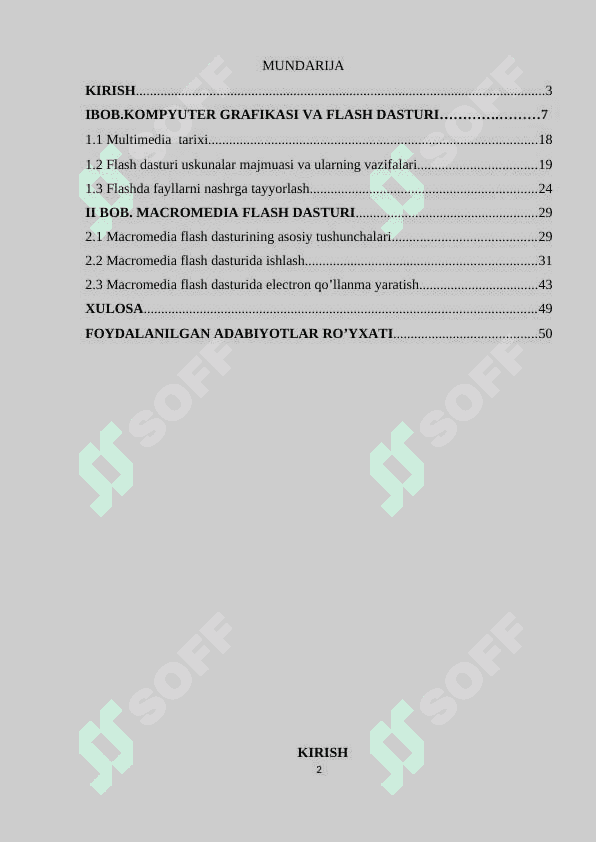 MACROMEDIA  FLASH DASTURIDA ELECTRON QO’LLANMA YARATISH. 2