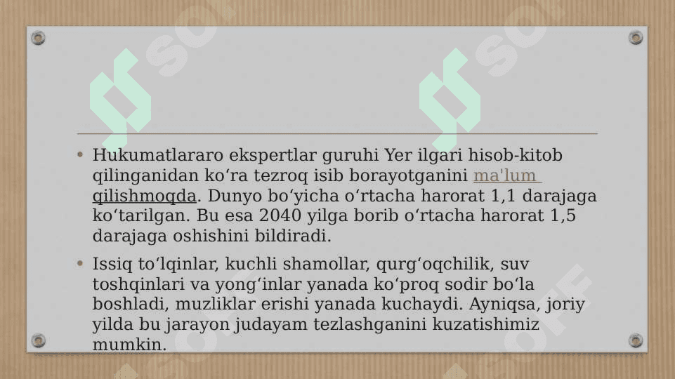 GLOBAL ISISH VA UNING KELTIRIB CHIQARAYOTGAN OMILLAR 3
