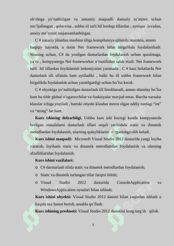 Statik va dinamik metodlar 5