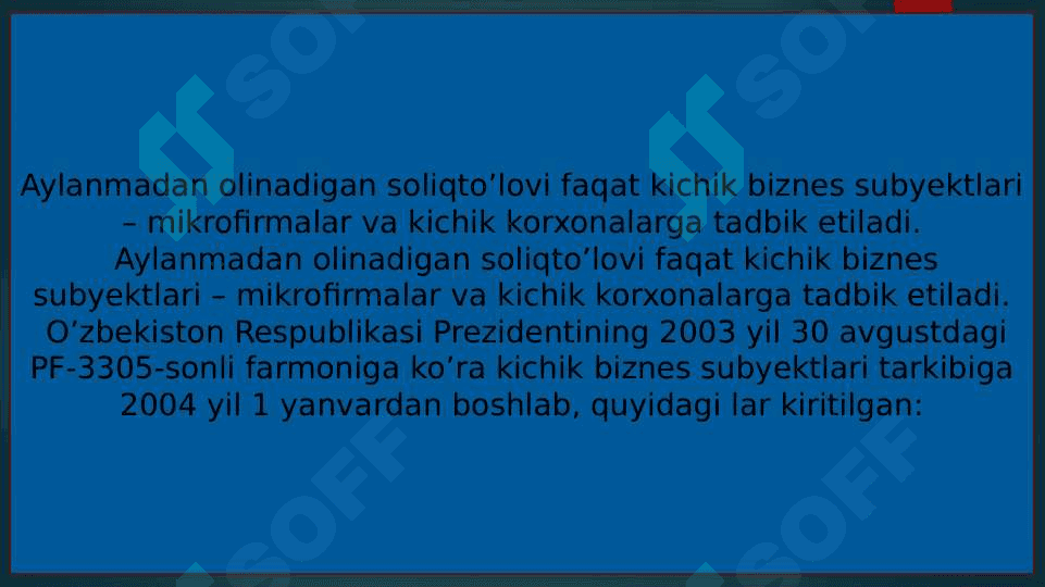 Aylanmadan olinadigan soliqning ahamiyati. 5