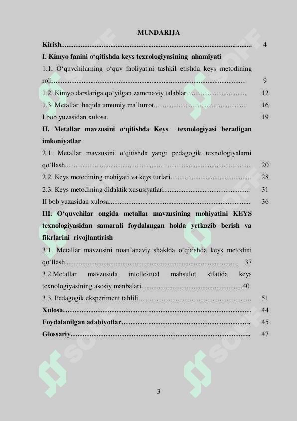 Metallar mavzusini KEYS metodi yordamida o ‘qitish metodikasini takomillashtirish 3