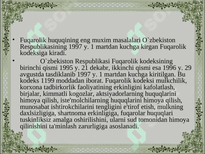 Fuqarolik huquqi asoslari 8
